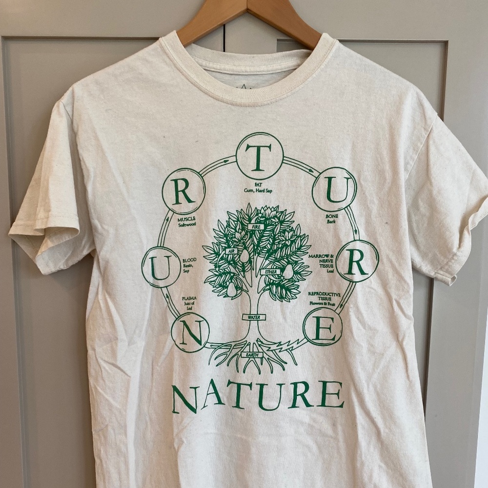 Nature v Nurture Graphic T shirt in Cream